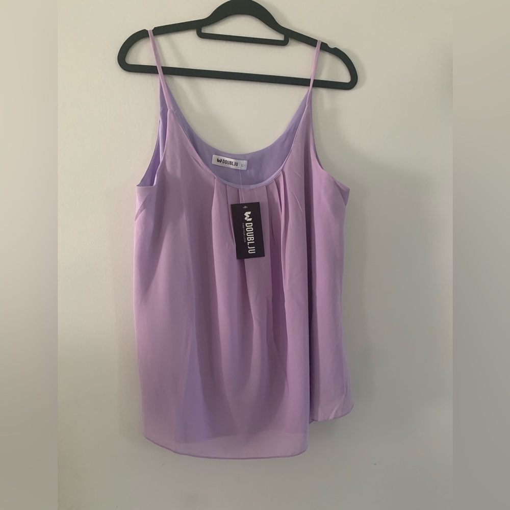 DOUBLJU Women's Purple Top Size Large
